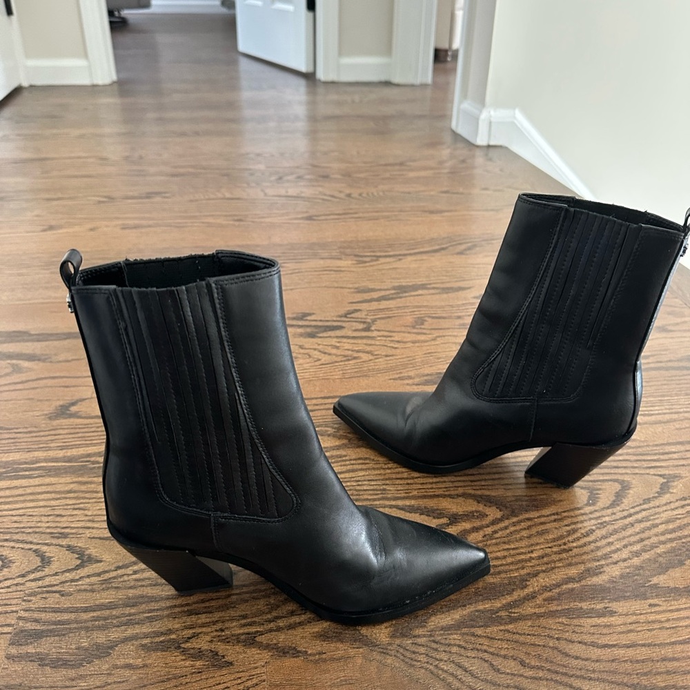 Sam Edelman Black Mandey Heeled Boots